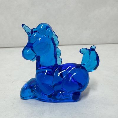 BOYD RITZ BLUE GLASS UNICORN