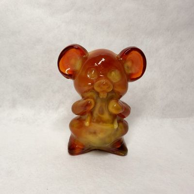 BOYD SLAG GLASS MOUSE FIGURINE