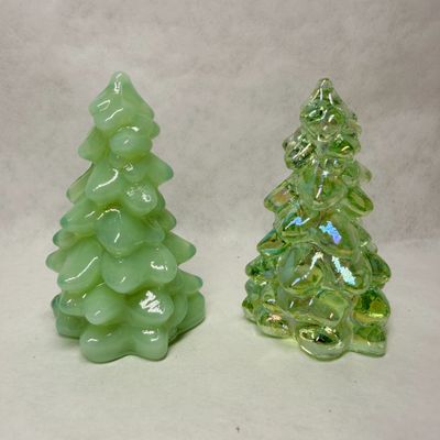 MOSSER MINI JADEITE GREEN CHRISTMAS TREES