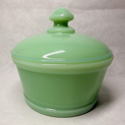 MOSSER JADEITE GLASS BUTTER TUB