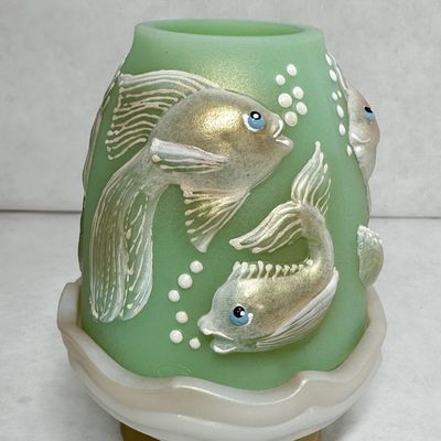 RARE FENTON ATLANTIS GLASS FAIRY LAMP 2026 SPINDLER 5/5