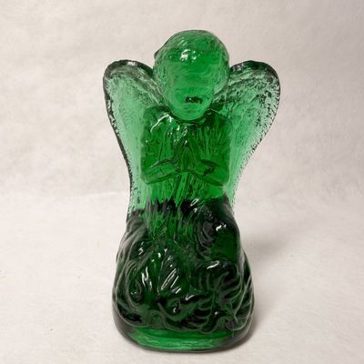 BOYD EMERALD GREEN GLASS ANGEL