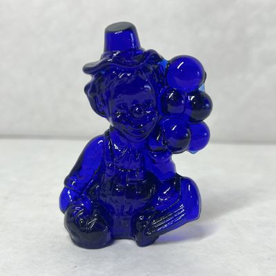 MOSSER COBALT GLASS CLOWN 1981
