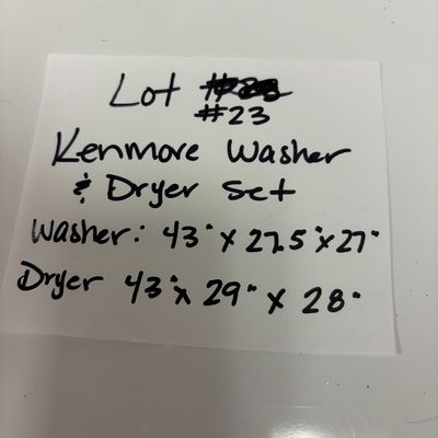 Sale Photo Thumbnail #149: Kenmore washer & dryer