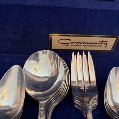 Sale Photo Thumbnail #21: Several sets of silverware.  Silver plate.