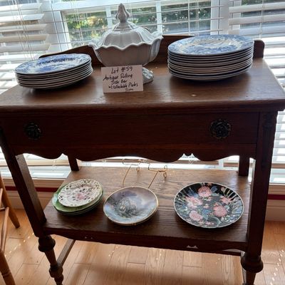 Sale Photo Thumbnail #91: Lot: Antique side bar and collector