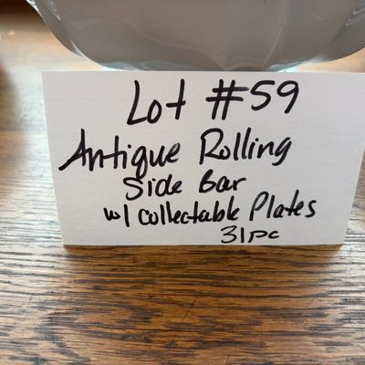 Sale Photo Thumbnail #95: Lot: Antique side bar and collector