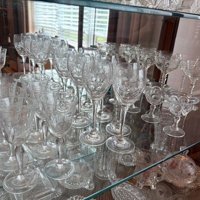 Sale Photo Thumbnail #102: 70 pc Crystal collection (not cabinet)