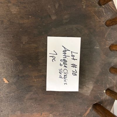 Sale Photo Thumbnail #10: Antique wooden chairs and sled.
