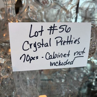 Sale Photo Thumbnail #101: 70 pc Crystal collection (not cabinet)