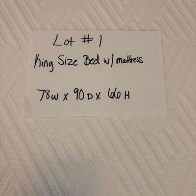 Sale Photo Thumbnail #167: King sized bed with mattress