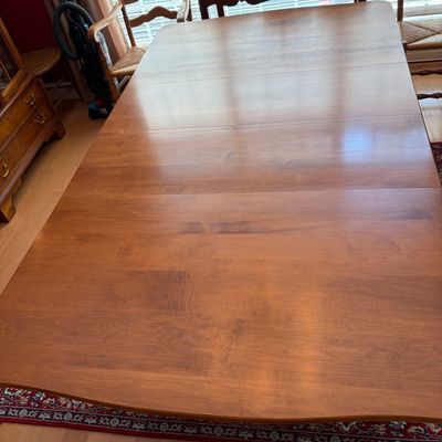 Sale Photo Thumbnail #114: Tell city dining table and 4 chairs.