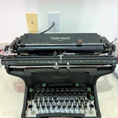 Sale Photo Thumbnail #18: Antique Underwood typewriter
