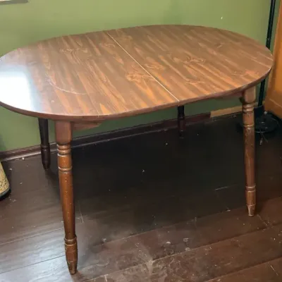 Vintage Wooden with Leaf Dining Table