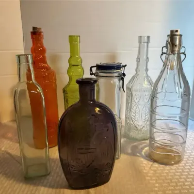 Decorative Glass Bottles & Vintage-Style Containers