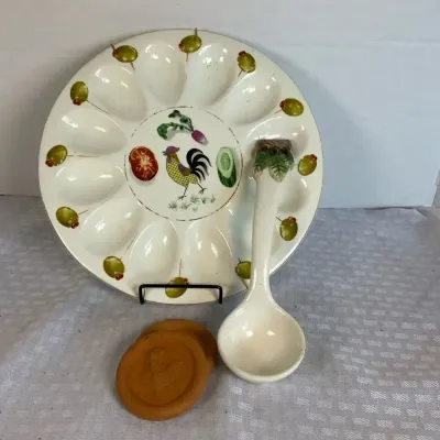 Rooster Deviled Egg Plate & Kitchen Accessories