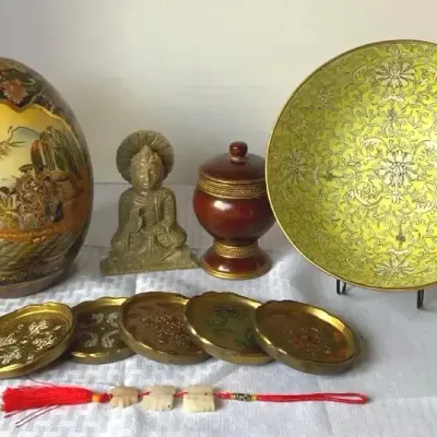 Asian-Inspired Decorative Bowl, Lacquer Egg & Accent Collection