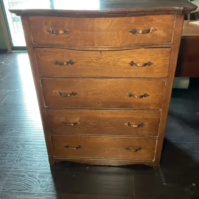 Vintage Wooden Dresser with Cabinet