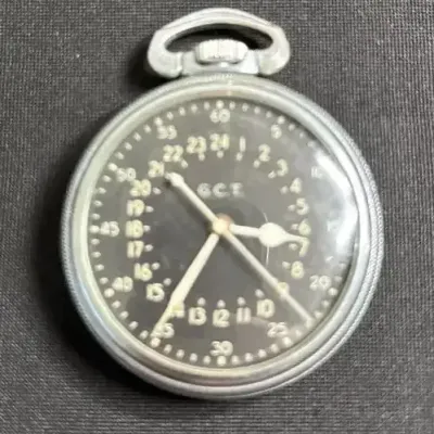 WWII-Era Hamilton 4992B 22-Jewel G.C.T. 24-Hour Military Navigation Pocket Watch