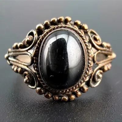 Onyx Sterling Silver Ring