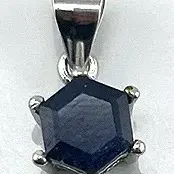 Sapphire Sterling Silver Pendant