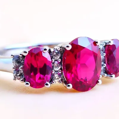 2.7ctw Ruby Sterling Silver Ring 