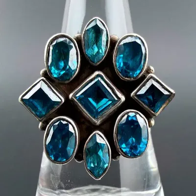 Blue Stone Sterling Silver Ring