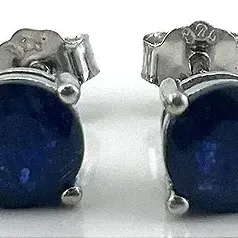 Sapphire Sterling Silver Earrings 