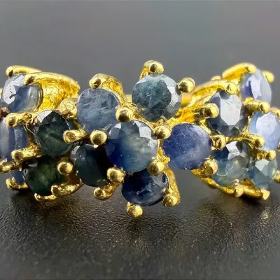 Sapphire Gold Vermeil Sterling Silver Ring