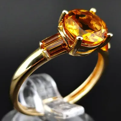 14k Gold 1.8ctw Madeira Citrine Ring