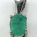Emerald Sterling Silver Pendant 