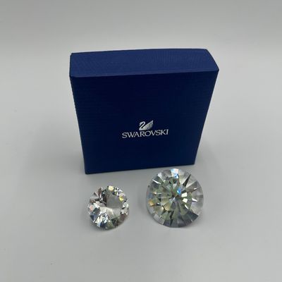 Pair of Swarovski Faceted Crystal Gem