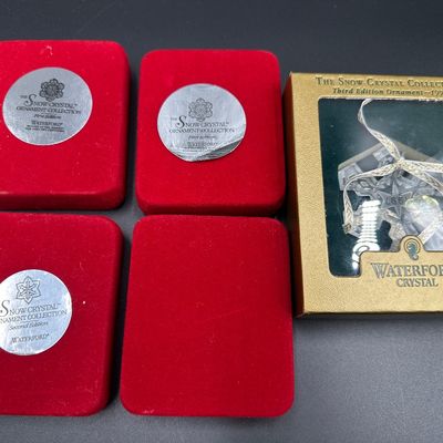 Waterford Crystal Snow Crystal Collection Ornaments 1995–1998