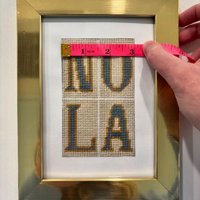 Framed “NOLA” Needlepoint Art – New Orleans
