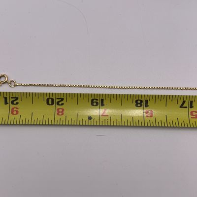 18K 21” Yellow Gold Box Chain Necklace