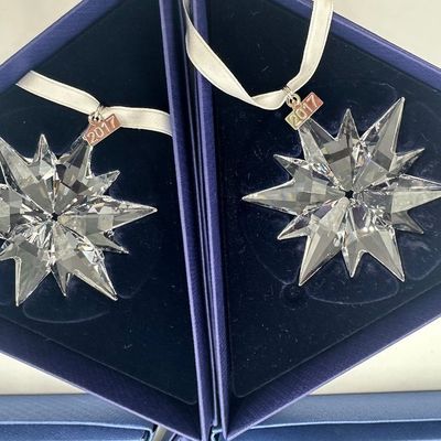 6 Swarovski Annual Edition Crystal Ornaments – 2017, 2018 & 2019