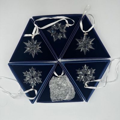6 Swarovski Annual Edition Crystal Ornaments – 2017, 2018 & 2019