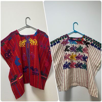 Pair of Guatemalan Maya Handwoven Huipils