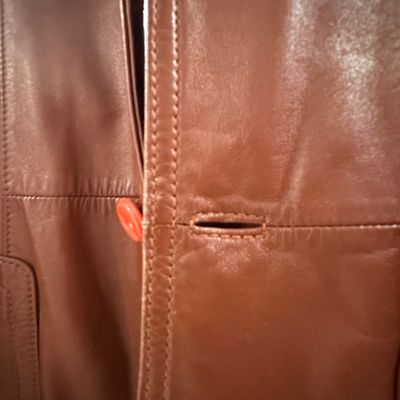 Vintage Tailored for Richman Brown Leather Jacket – Size 44L