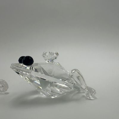 Swarovski Crystal Frog Prince & Chameleon Figurines