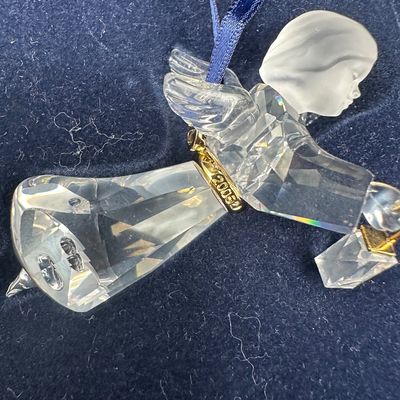 3 Swarovski Annual Edition Crystal Angel Ornaments with Boxes