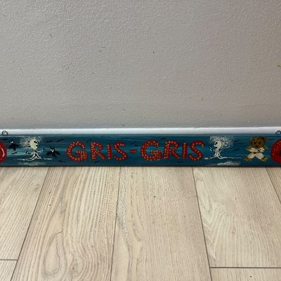 New Orleans Gris-Gris Hand-Painted Folk Art Wooden Sign