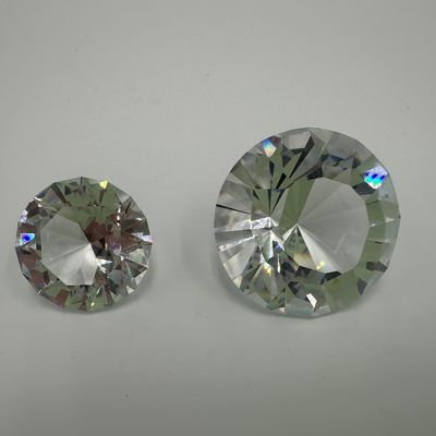 Pair of Swarovski Faceted Crystal Gem