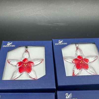 Swarovski Crystal Christmas Ornaments – Red Holiday Collection
