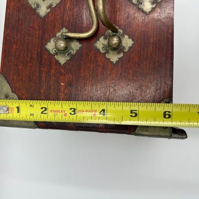 Antique Chinese Bone & Bamboo Mahjong Set in Wooden Cabinet