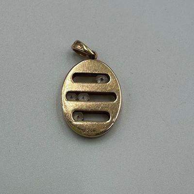 18K Gold Floating Diamond Pendant