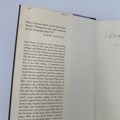 Signed First Edition – Nancy Lemann The Ritz of the Bayou 1987