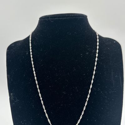 Italian 925 Sterling Silver Rope Chain Necklace – 18”