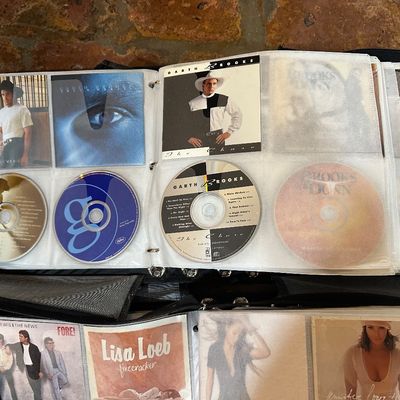 Huge CD Collection – 4 Large Binders – Hundreds of Country, Pop & Rock Albums