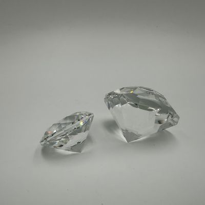 Pair of Swarovski Faceted Crystal Gem